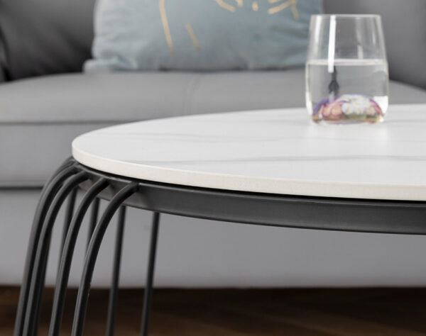 ขาย โต๊ะกลางลายหินอ่อนสองชั้น 2 Layers Round Coffee Table