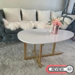 ขาย โต๊ะกลางท็อปหินอ่อนทรงรี Oval Marble Coffee Table III