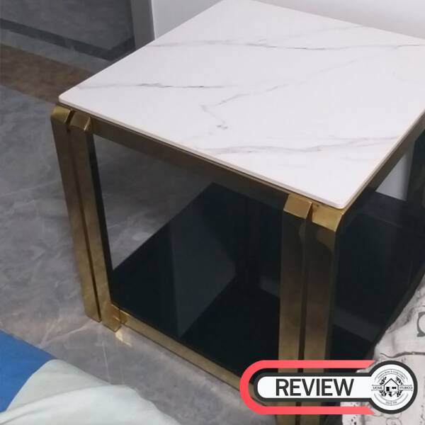 ขาย โต๊ะข้างเตียง โต๊ะข้างโซฟา ท็อปหินอ่อนสี่เหลี่ยมจัตุรัส Decorating Side Table III