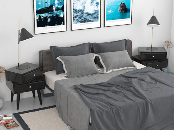 ขาย โต๊ะข้างหมุนปรับได้ Rotating Side Table with Drawer
