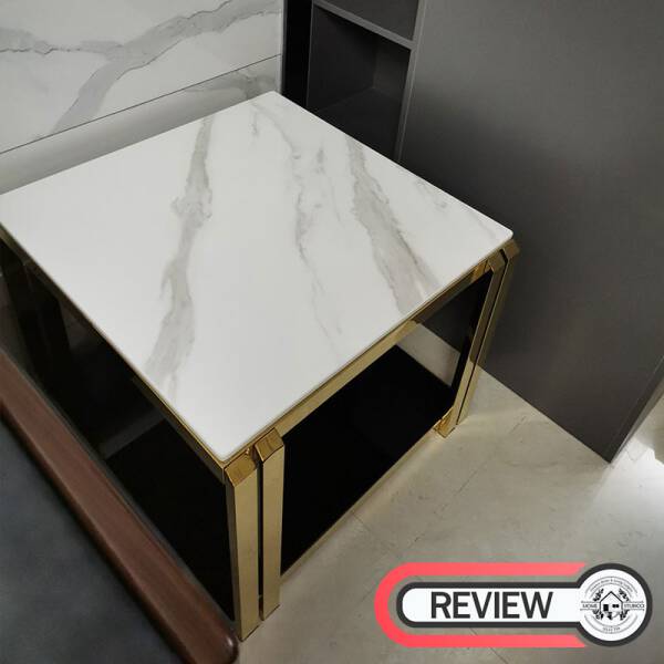 ขาย โต๊ะข้างเตียง โต๊ะข้างโซฟา ท็อปหินอ่อนสี่เหลี่ยมจัตุรัส Decorating Side Table III
