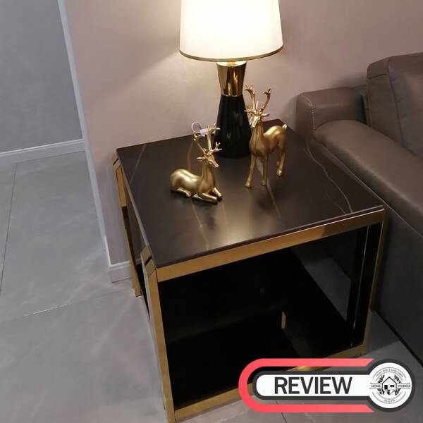 ขาย โต๊ะข้างเตียง โต๊ะข้างโซฟา ท็อปหินอ่อนสี่เหลี่ยมจัตุรัส Decorating Side Table III