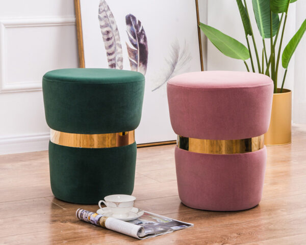 ขาย เก้าอี้หุ้มกำมะหยี่สำหรับแต่งบ้าน Velvet Stool IV