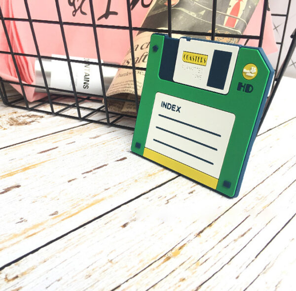 ขาย แผ่นรองแก้วฟลอบปี้ดิส (2 ชิ้น) Floppy Disk Coaster