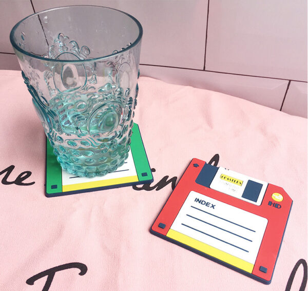 ขาย แผ่นรองแก้วฟลอบปี้ดิส (2 ชิ้น) Floppy Disk Coaster