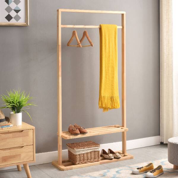 ขาย ราวแขวนผ้าอเนกประสงค์ Wooden Clothes Shelf