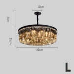 ขาย โคมไฟแต่งบ้านติดเพดาน Luxury Black Chandelier III