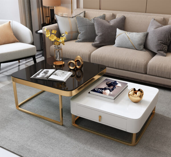 ขาย ชุดโต๊ะกลางพร้อมลิ้นชักเก็บของ Square Center Table Set