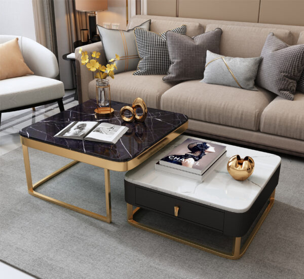 ขาย ชุดโต๊ะกลางพร้อมลิ้นชักเก็บของ Square Center Table Set