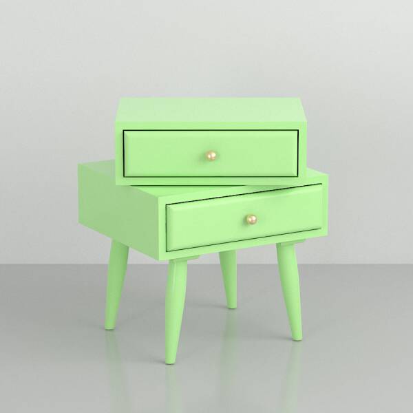ขาย โต๊ะข้างหมุนปรับได้ Rotating Side Table with Drawer