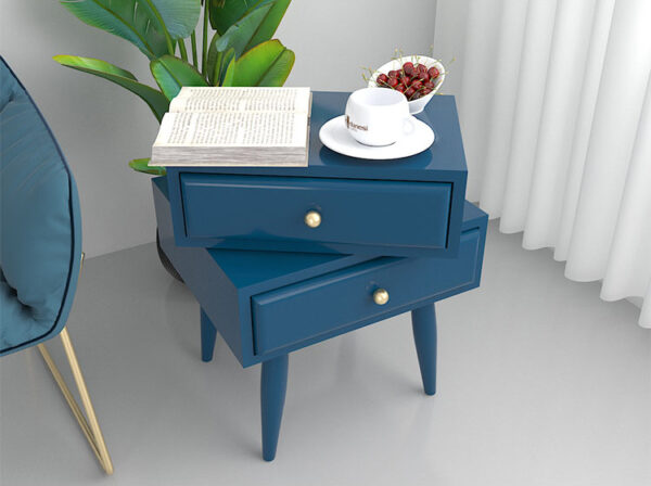 ขาย โต๊ะข้างหมุนปรับได้ Rotating Side Table with Drawer