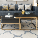 ขาย ชุดโต๊ะกลางพร้อมลิ้นชักเก็บของ Marble Coffee Table Set with Drawer Set