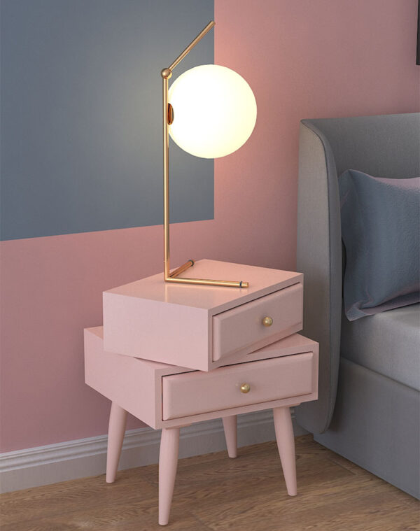 ขาย โต๊ะข้างหมุนปรับได้ Rotating Side Table with Drawer