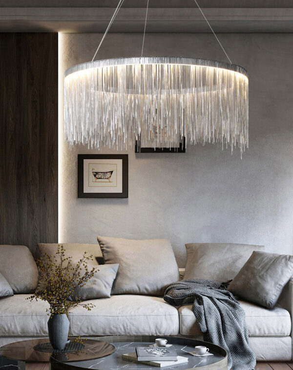 ขาย โคมไฟแต่งบ้านติดเพดาน Luxury Nordic Circle Chandelier