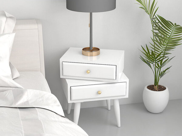 ขาย โต๊ะข้างหมุนปรับได้ Rotating Side Table with Drawer