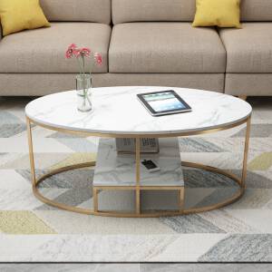 ขาย โต๊ะกลางท็อปหินอ่อนทรงรี Oval Designed Coffee Table II