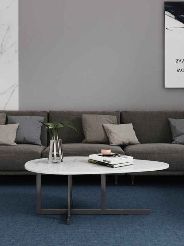 ขาย โต๊ะกลางท็อปหินอ่อนทรงรี Oval Marble Coffee Table III