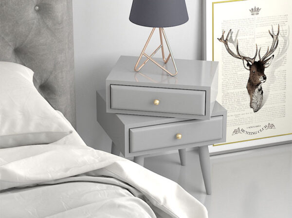 ขาย โต๊ะข้างหมุนปรับได้ Rotating Side Table with Drawer