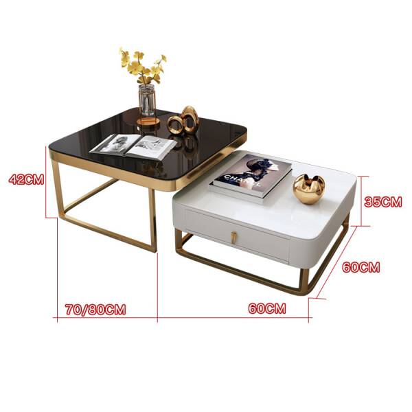 ขาย ชุดโต๊ะกลางพร้อมลิ้นชักเก็บของ Square Center Table Set