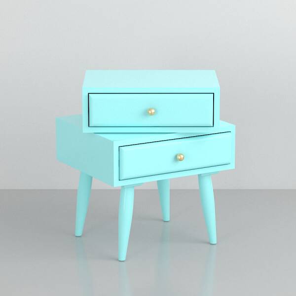 ขาย โต๊ะข้างหมุนปรับได้ Rotating Side Table with Drawer