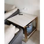 ขาย โต๊ะข้างเตียง โต๊ะข้างโซฟา ท็อปหินอ่อนสี่เหลี่ยมจัตุรัส Decorating Side Table III
