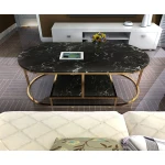 ขาย โต๊ะกลางท็อปหินอ่อนทรงรี Oval Designed Coffee Table