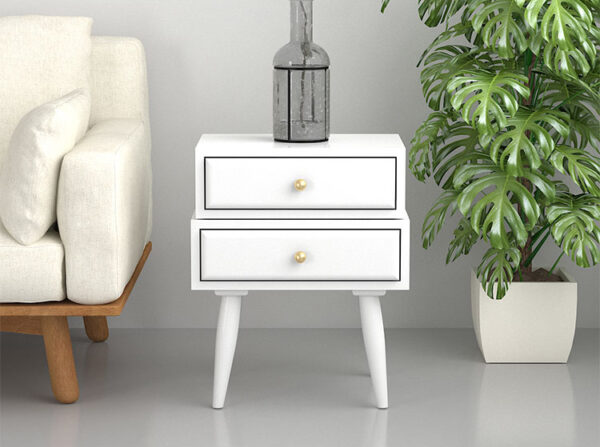 ขาย โต๊ะข้างหมุนปรับได้ Rotating Side Table with Drawer