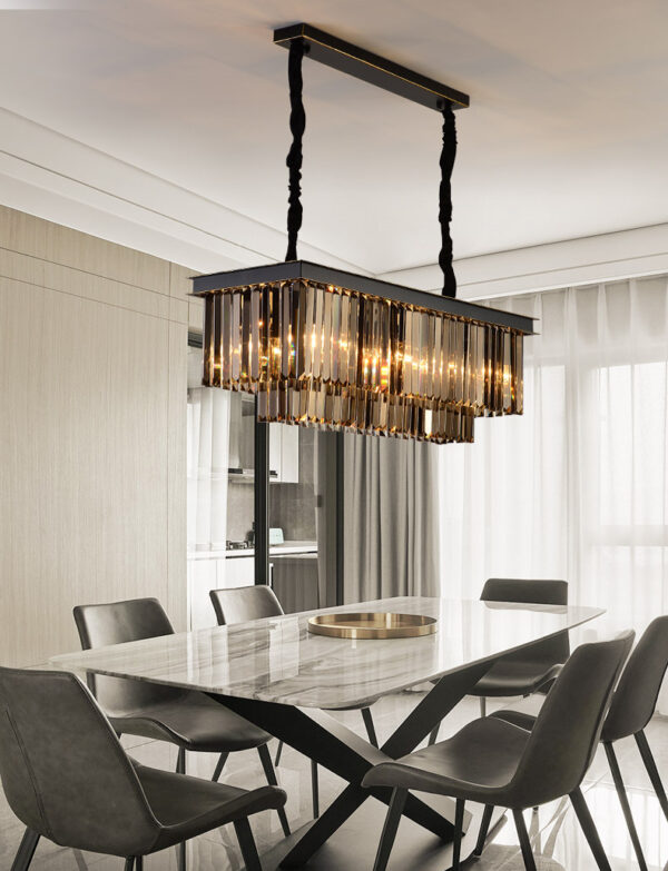 ขาย โคมไฟแต่งบ้านติดเพดาน Luxury Black Chandelier IV