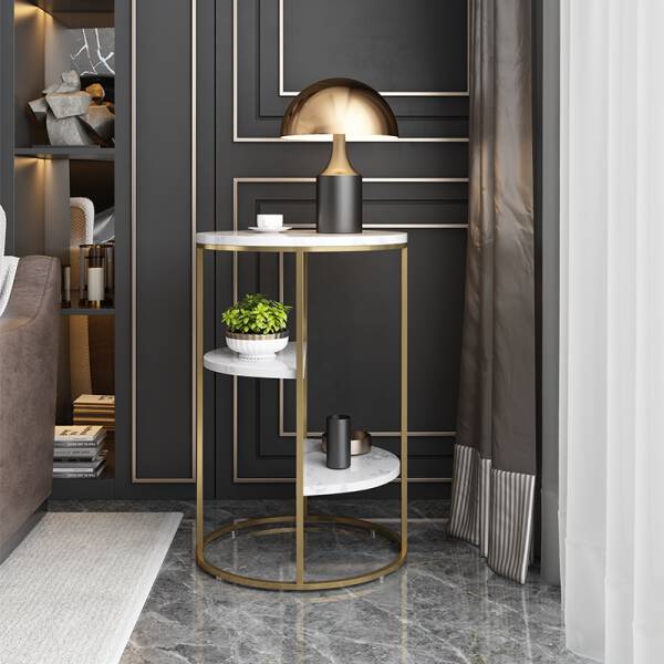 ขาย โต๊ะข้างหินอ่อน 3 Layers Side Table