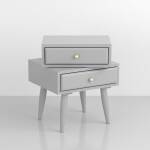 ขาย โต๊ะข้างหมุนปรับได้ Rotating Side Table with Drawer