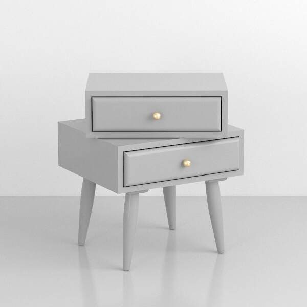 ขาย โต๊ะข้างหมุนปรับได้ Rotating Side Table with Drawer