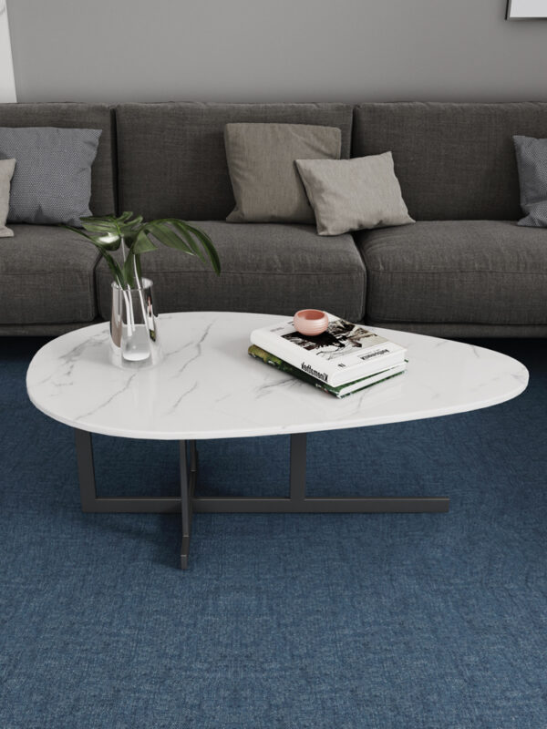 ขาย โต๊ะกลางท็อปหินอ่อนทรงรี Oval Marble Coffee Table III