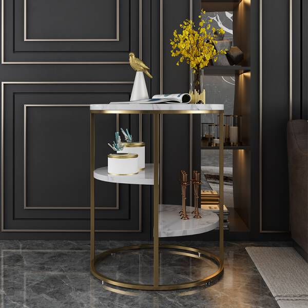 ขาย โต๊ะข้างหินอ่อน 3 Layers Side Table