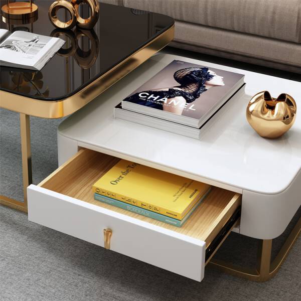 ขาย ชุดโต๊ะกลางพร้อมลิ้นชักเก็บของ Square Center Table Set