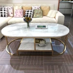 ขาย โต๊ะกลางท็อปหินอ่อนทรงรี Oval Designed Coffee Table