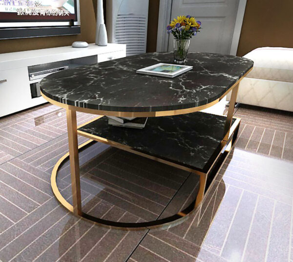 ขาย โต๊ะกลางท็อปหินอ่อนทรงรี Oval Designed Coffee Table