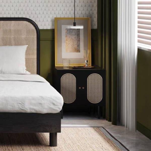 ขาย โต๊ะข้างเตียงไม้จักรสาน Rattan Bedside Table II