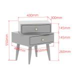 ขาย โต๊ะข้างหมุนปรับได้ Rotating Side Table with Drawer