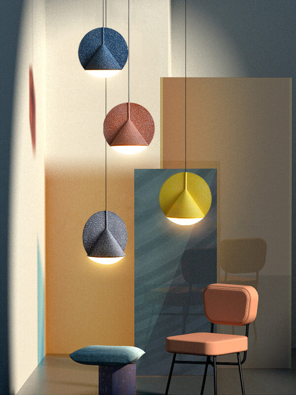 ขาย โคมไฟแขวนเพดานลายหินขัด Terrazzo Ceiling Lamp III