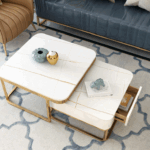 ขาย ชุดโต๊ะกลางพร้อมลิ้นชักเก็บของ Marble Coffee Table Set with Drawer Set
