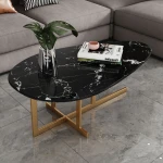 ขาย โต๊ะกลางท็อปหินอ่อนทรงรี Oval Marble Coffee Table III