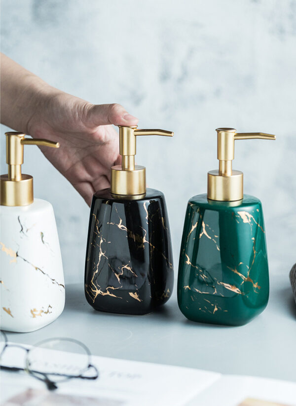 ขาย ขวดสบู่เหลวลายหินอ่อน Marble Shampoo Bottle I