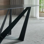 ขาย โต๊ะอาหารลายหินอ่อน Midnight Black Dining Table II