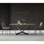 ขาย โต๊ะอาหารลายหินอ่อน Midnight Black Dining Table II