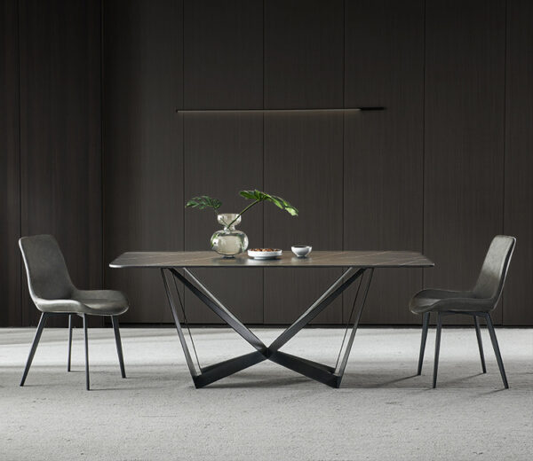 ขาย โต๊ะอาหารลายหินอ่อน Midnight Black Dining Table II