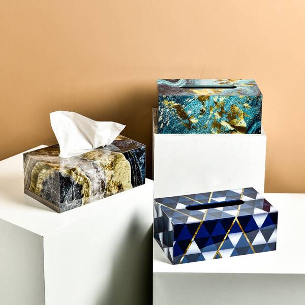 ขาย ที่ใส่กระดาษทิชชู่ตั้งโต๊ะสำหรับห้องรับแขก Decorative Tissue Box II