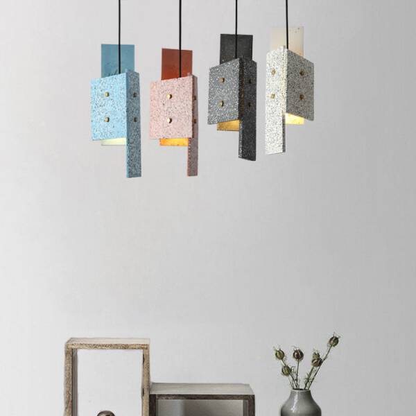 ขาย โคมไฟแขวนเพดานลายหินขัด Designed Terrazzo Ceiling Lamp