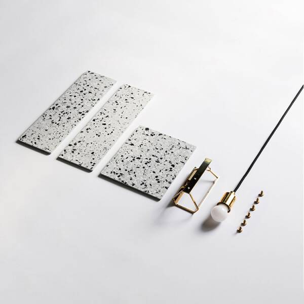 ขาย โคมไฟแขวนเพดานลายหินขัด Designed Terrazzo Ceiling Lamp