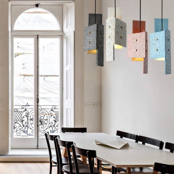 ขาย โคมไฟแขวนเพดานลายหินขัด Designed Terrazzo Ceiling Lamp
