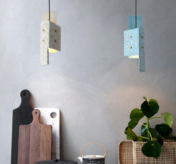 ขาย โคมไฟแขวนเพดานลายหินขัด Designed Terrazzo Ceiling Lamp